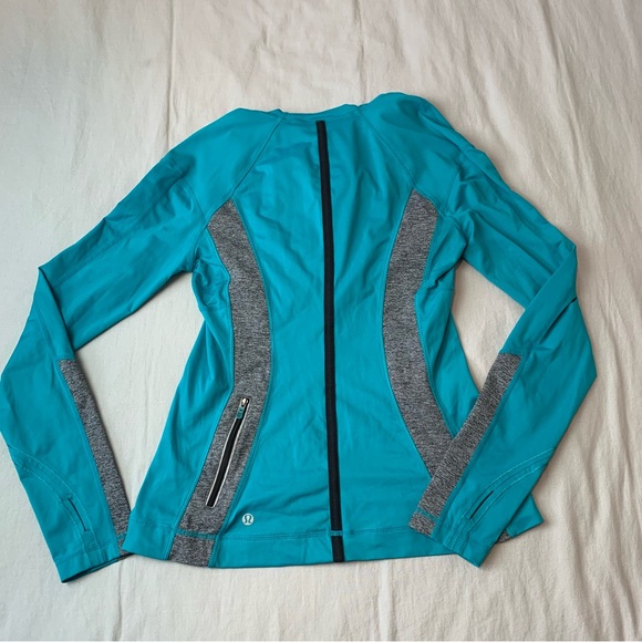 Lululemon run track hoodie turquoise colour size 8 - Picture 4 of 7